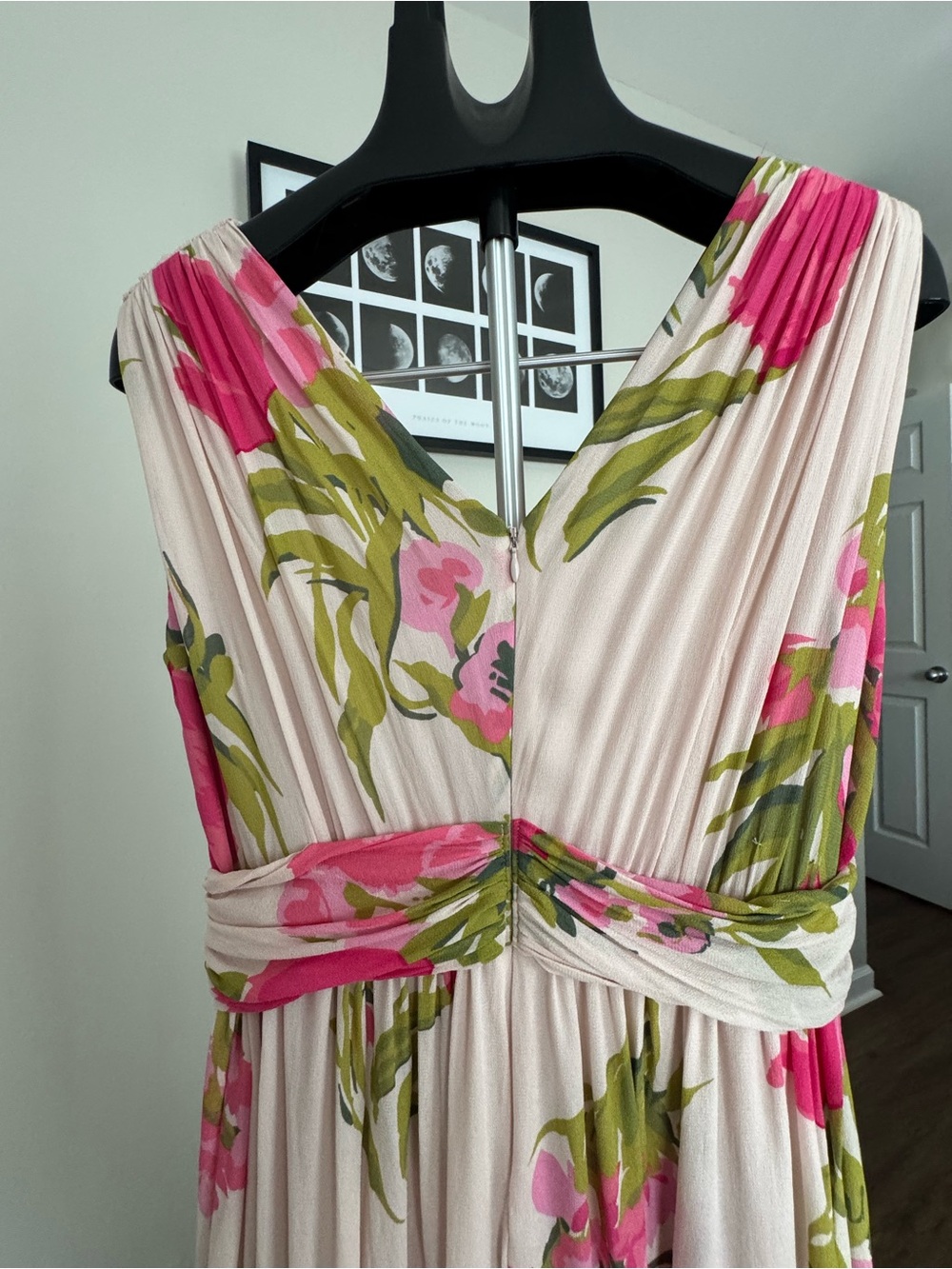Boden Peony Maxi Dress with Twist Bodice 16R - Picture 3 of 6